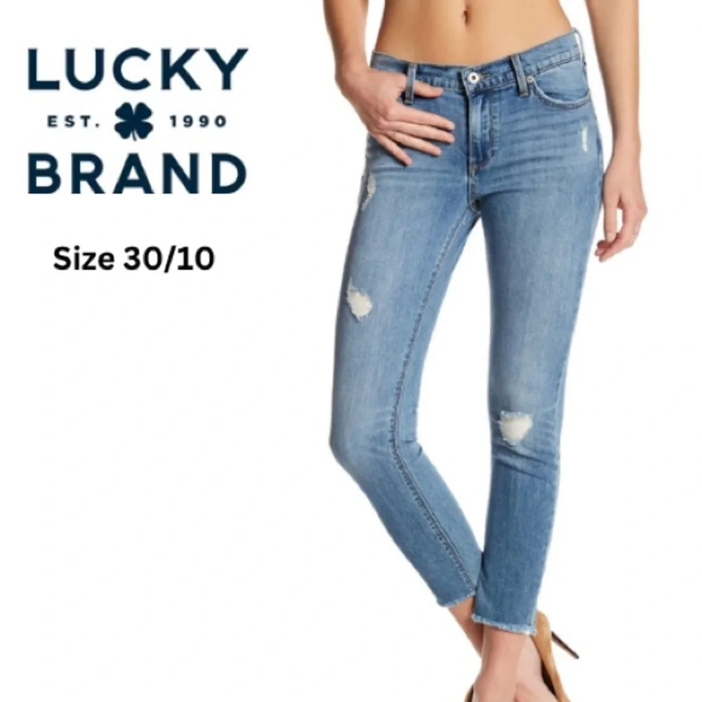 Lucky Brand Brooke Skinny Capris Size 30/10 - Picture 1 of 15